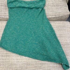 Free People Green Asymmetrical Tank Top or Skirt Size Small